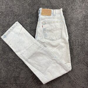 Vintage Levi's 505 Jeans Men's 27x33 USA Made Light Acid Wash Paint Splatter 90s